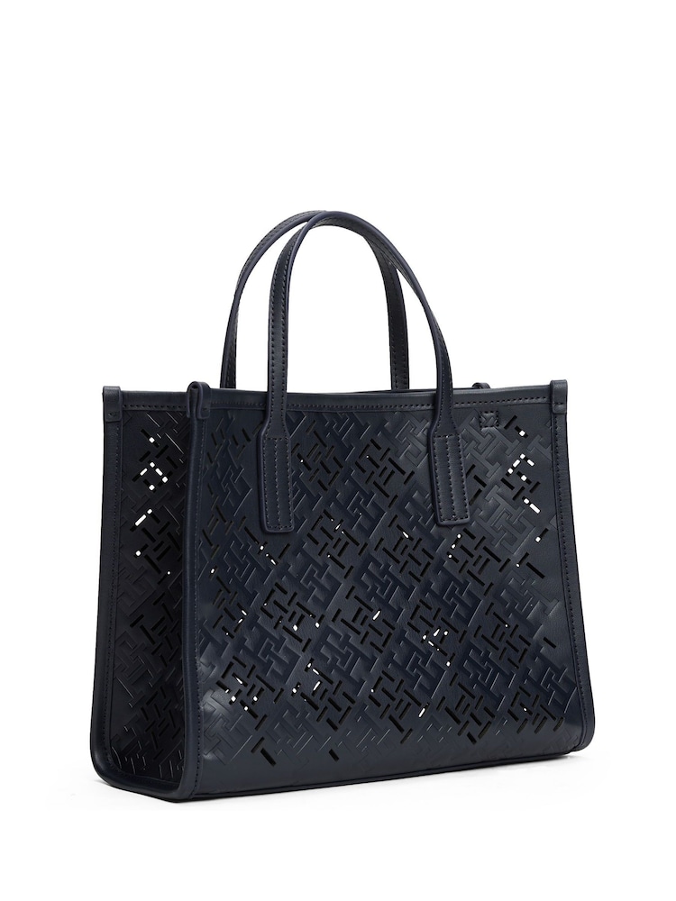 Tommy Hilfiger Blue Tote City TH Monogram Tote Bag - Image 2 of 5