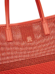 Tommy Hilfiger Red Tote City Woven Tote Bag - Image 3 of 5