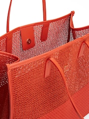 Tommy Hilfiger Red Tote City Woven Tote Bag - Image 4 of 5