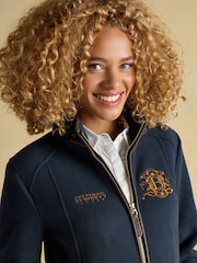 Joules Official Burghley Navy Full Zip Heritage Fleece - Image 3 of 11