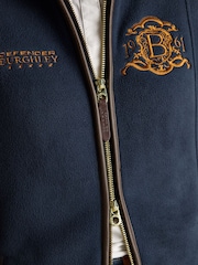 Joules Official Burghley Navy Full Zip Heritage Fleece - Image 6 of 11