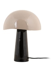 Leitmotiv Black Warm Grey Grato Enamel Table Lamp - Image 1 of 2