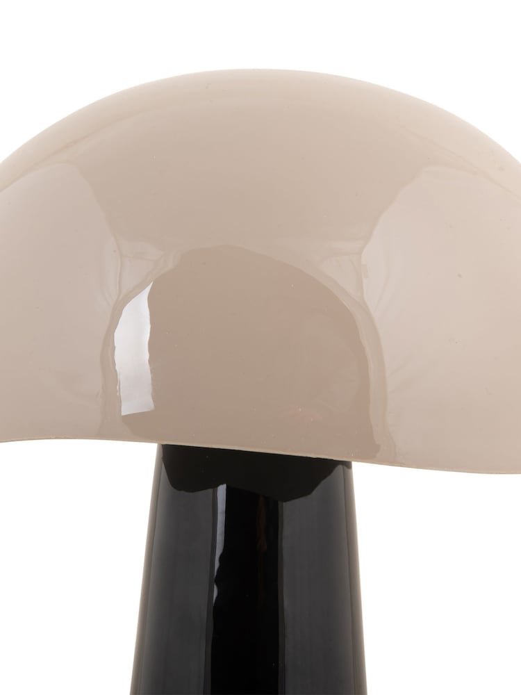 Leitmotiv Black Warm Grey Grato Enamel Table Lamp - Image 2 of 2