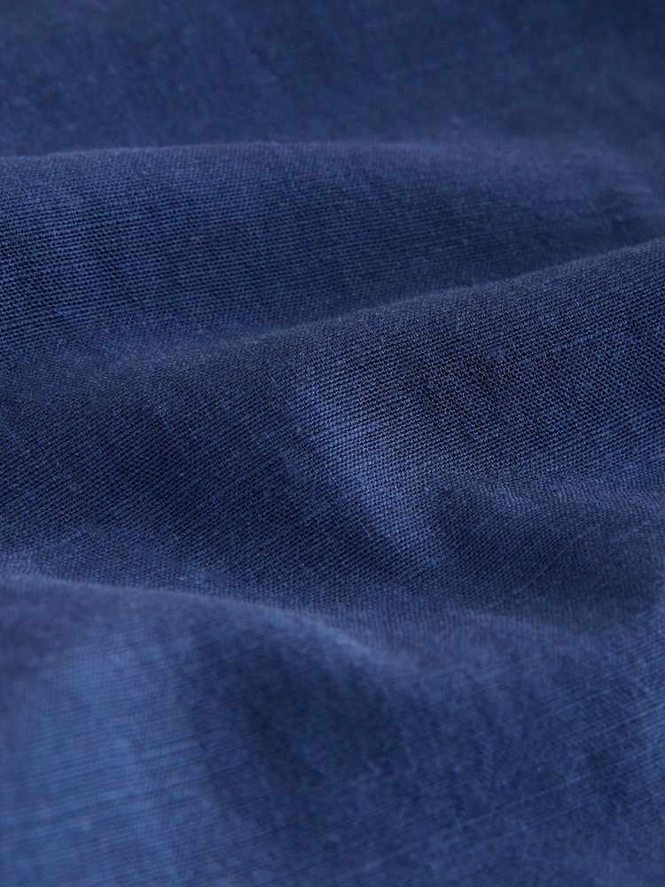 Dəniz - N.Premium Kətan Tencel Blend Qısa Qollu Köynək - 7şəkildən 7 şəkil