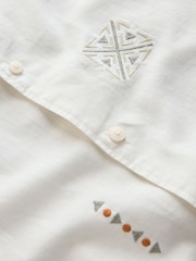 Neutral - Texturiertes, besticktes Kurzarmhemd im Navajo-Stil - Bild 7 von 8