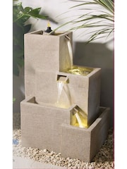 Premier Decorations Ltd Grey 81cm Cascading Oil Torch and Water Feature - Image 2 of 2