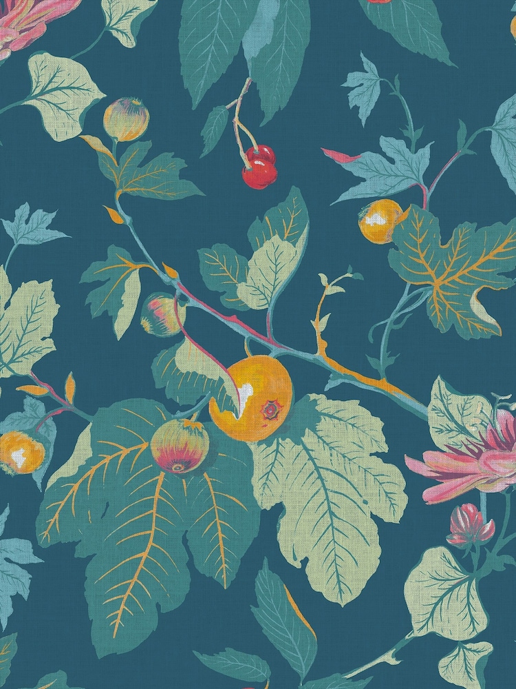 Graham & Brown Navy Craftwork Trail 10M Wallpaper - Image 2 of 4