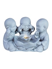 Premier Decorations Ltd Grey 42cm 4 LED Low Voltage 3 Monks Water Feature - Image 2 of 3