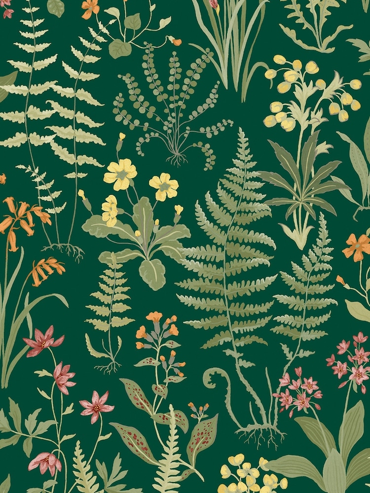 Graham & Brown Emerald Oshibana 10M Wallpaper - Image 2 of 4