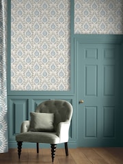 Graham & Brown Blue and Green Apple of Grenada 10M Wallpaper - Image 1 of 4