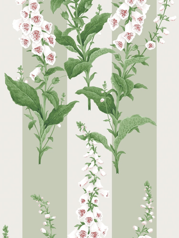 Graham & Brown Sage Foxglove 10M Wallpaper - Image 2 of 4