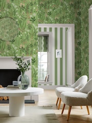 Graham & Brown Green Oshibana 10M Wallpaper - Image 1 of 4