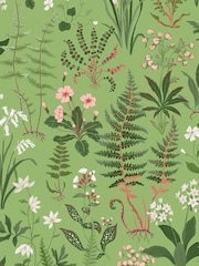 Graham & Brown Green Oshibana 10M Wallpaper - Image 2 of 4