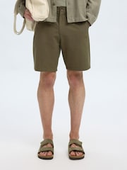 Selected Homme Green Seersucker Shorts - Image 1 of 4