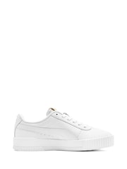 Puma White Womens Carina Lux Trainers - Image 1 of 6