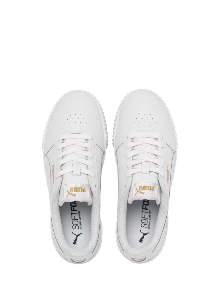 Puma White Womens Carina Lux Trainers - Image 6 of 6