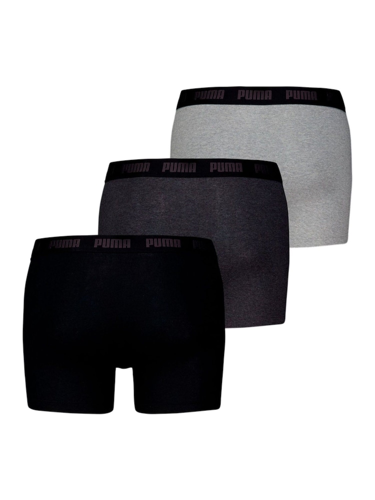 Puma Grey Mens Boxers Briefs 3 Pack - Image 2 of 2