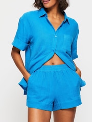 KBX Blue Annie Cheesecloth Shorts - Image 1 of 7
