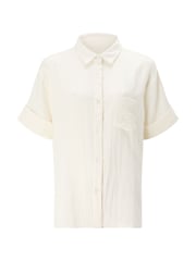 KBX White White Annie Cheesecloth Short Sleeve Shirt - Image 7 of 7