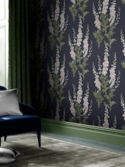 Graham & Brown Midnight Foxglove A4 Wallpaper Sample - Image 1 of 4