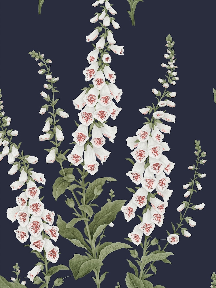 Graham & Brown Midnight Foxglove A4 Wallpaper Sample - Image 2 of 4