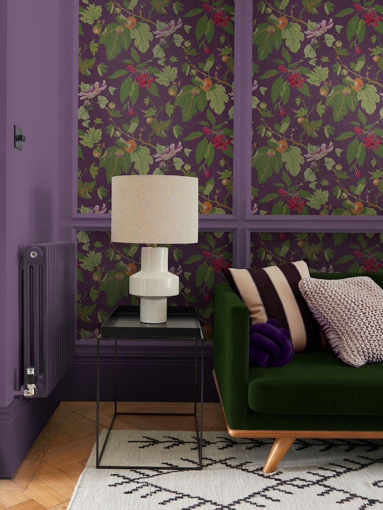 Graham & Brown Plum Craftwork Trail A4 Wallpaper Sample - Image 1 of 4