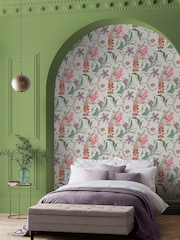 Graham & Brown Mauve Botanists Scroll A4 Wallpaper Sample - Image 1 of 4