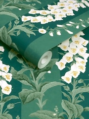 Graham & Brown Teal Foxglove A4 Wallpaper Sample - Image 3 of 4