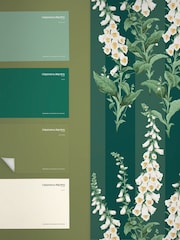 Graham & Brown Teal Foxglove A4 Wallpaper Sample - Image 4 of 4