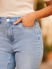 Sosandar Blue Crease Front Flare Jeans - Image 3 of 3