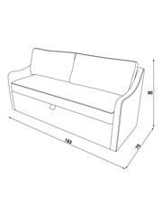 Relaxed Linen Look Pebble Aldridge Storage Dining Bench - Image 4 of 7