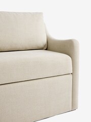 Relaxed Linen Look Pebble Aldridge Storage Dining Bench - Image 5 of 7