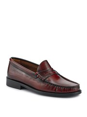 Jones Bootmaker Red Perna Smart Leather Moccasins Shoes - Image 2 of 5
