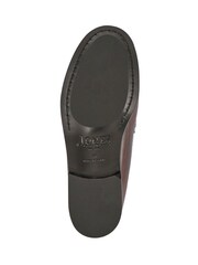 Jones Bootmaker Red Perna Smart Leather Moccasins Shoes - Image 4 of 5