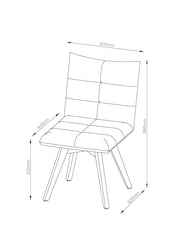 Set of 2 Soft Velvet Rust Brown Lucca Swivel Dining Chairs - Image 3 of 9