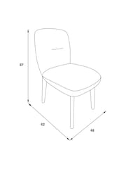 Set of 2 Chunky Texture Oyster Otis Dining Chairs - Image 3 of 8
