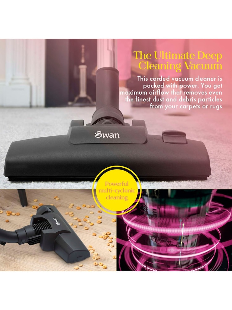 Swan Pink TV's Queen of Clean Multi Cyclonic Pets Vacuum Cleaner - Image 2 of 5