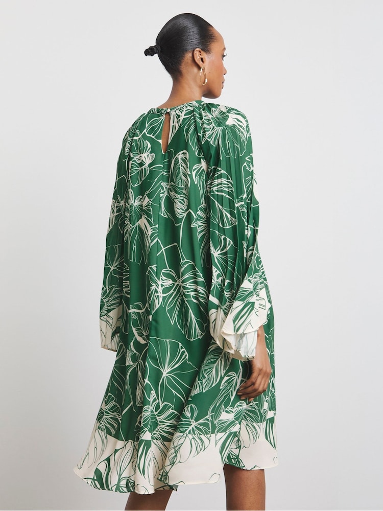 Joanna Hope Green Pleated Sleeve Shirt Dress - Image 2 of 4