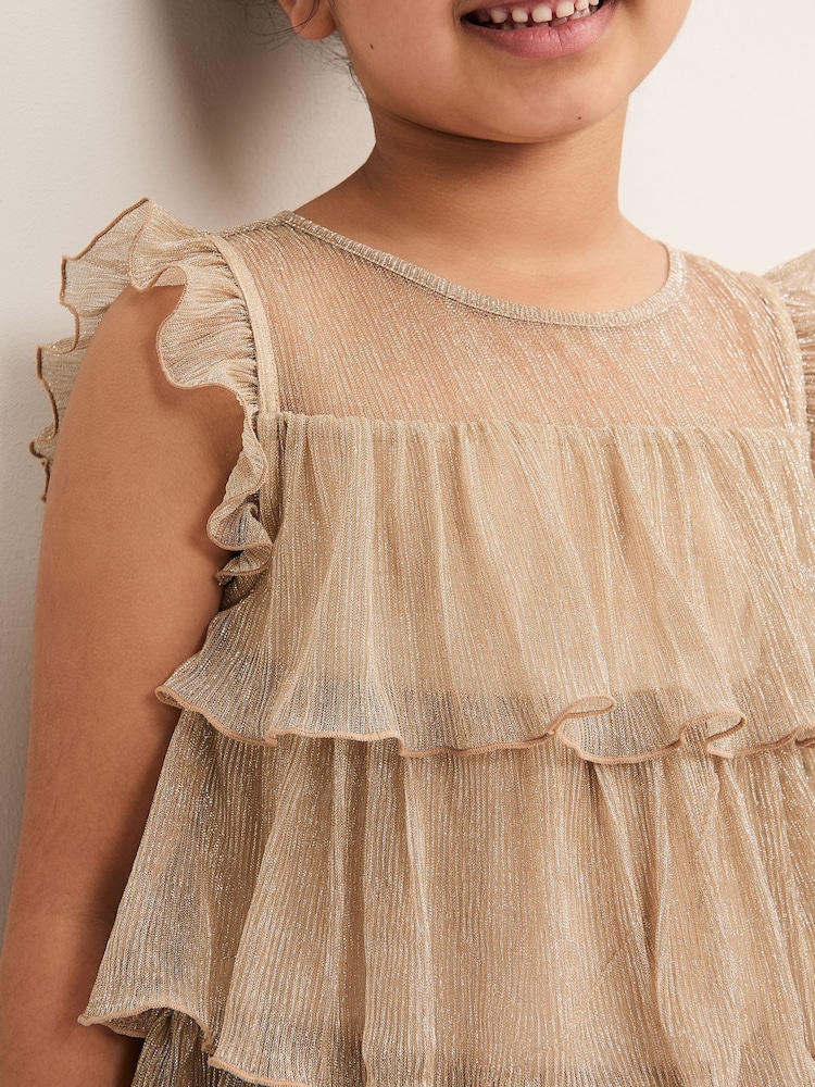 Buy Phase Eight Gold Destiny Plisse Dress from Next USA