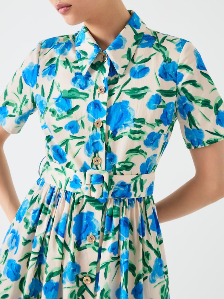 LK Bennett Calder Multi 100% Cotton Shirt dress - Imagen 2 de 3
