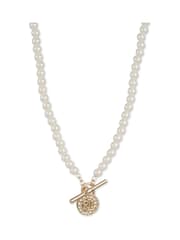 Lauren Ralph Lauren Gold Tone 17 6Mm Prl Padlock Pendant  Necklace - Image 1 of 2