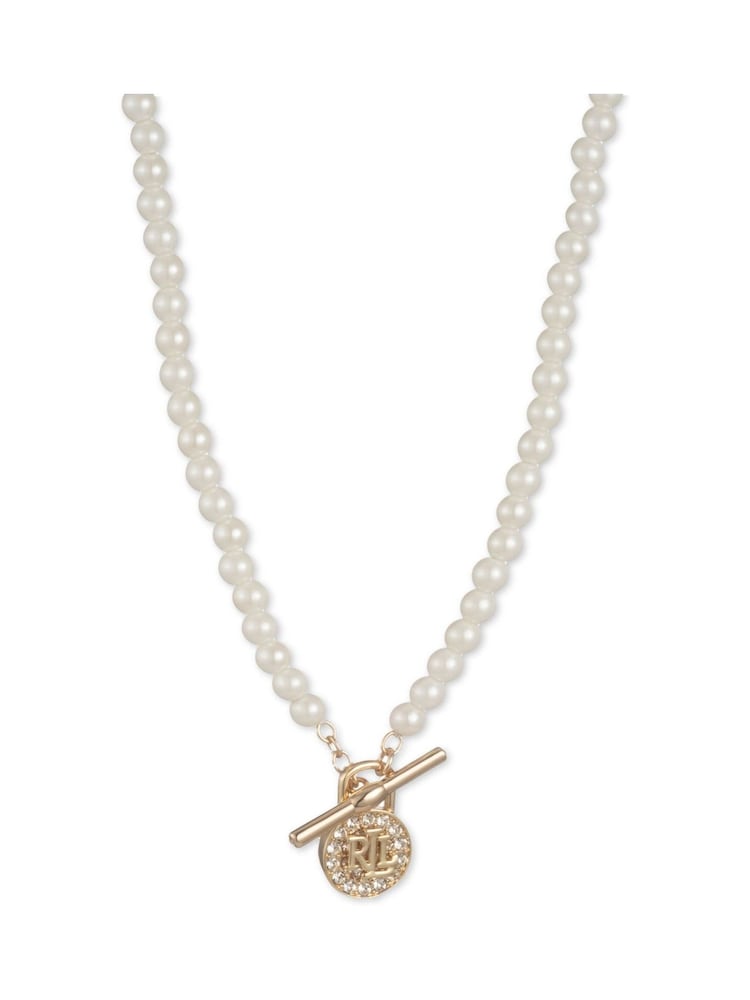 Lauren Ralph Lauren Gold Tone 17 6Mm Prl Padlock Pendant  Necklace - Image 1 of 2