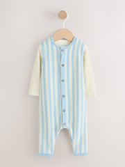 Blue Stripe Baby Knitted Dunagrees and Bodysuit Set (0mths-2yrs) - Image 1 of 11