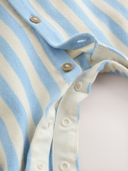 Blue Stripe Baby Knitted Dunagrees and Bodysuit Set (0mths-2yrs) - Image 10 of 11