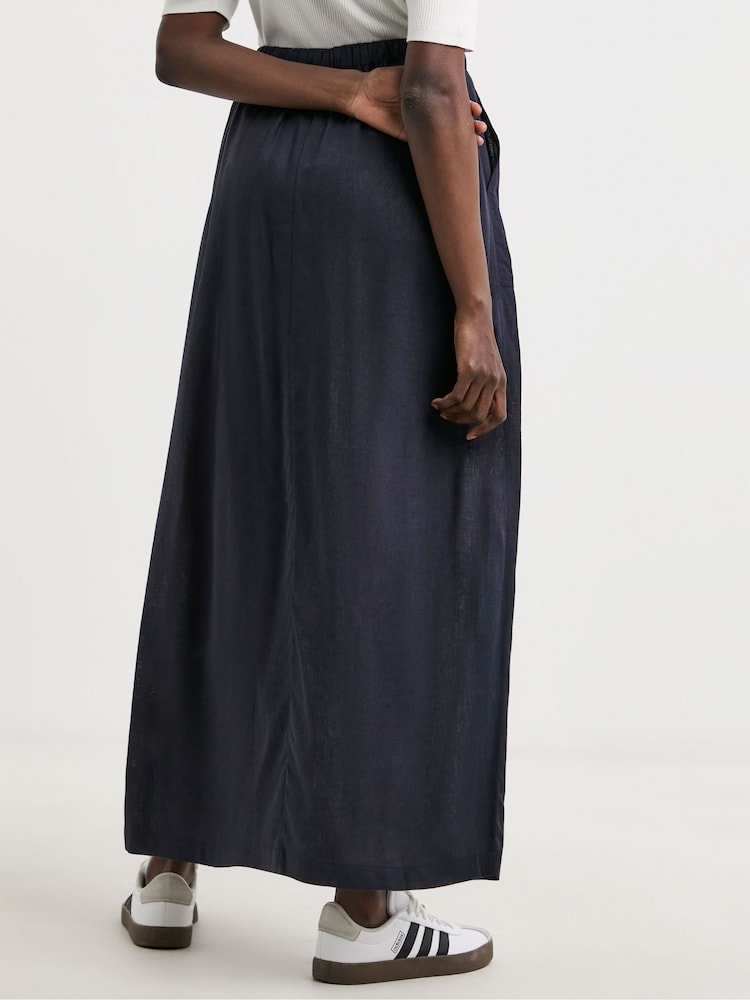 JD Williams Blue Linen Maxi Skirt - Image 2 of 4