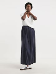 JD Williams Blue Linen Maxi Skirt - Image 3 of 4