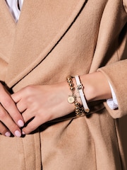 Lauren Ralph Lauren Gold Tone Colour Hinge Bangle Bracelet - Image 2 of 2