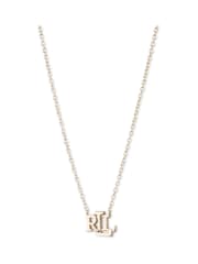 Lauren Ralph Lauren Gold Tone 16 Carded Logo Pendant Necklace - Image 1 of 2