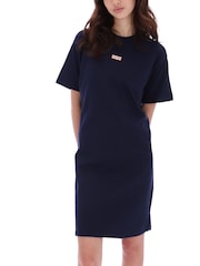 Azul - Hunter Blue Carron 100% Cotton T-Shirt Dress - Imagen 1 de 4