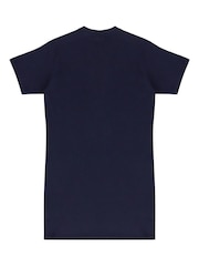 Azul - Hunter Blue Carron 100% Cotton T-Shirt Dress - Imagen 4 de 4